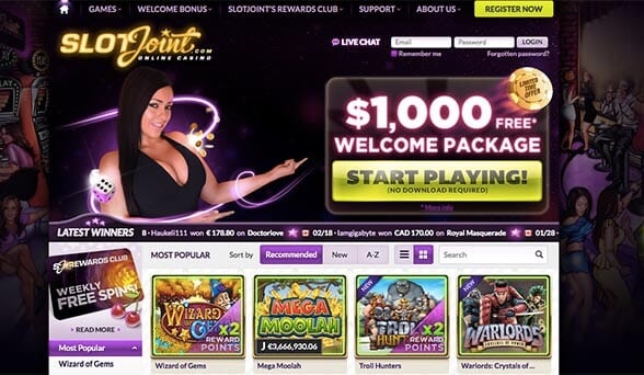 SlotJoint Casino screenshot