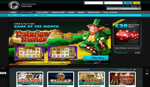 Grosvenor Casino screenshot