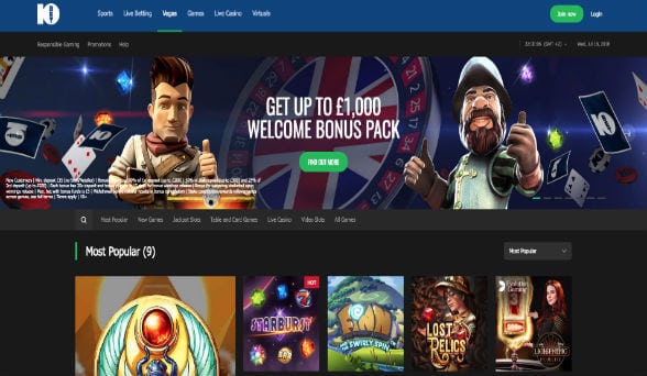 10Bet Casino screenshot