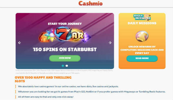 Cashmio Casino screenshot
